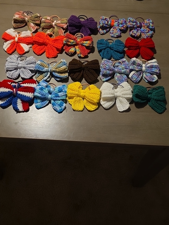 Handmade Other - Handmade Crochet Bow Hair Tie Set